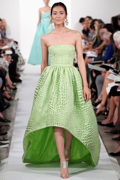 This dress from Oscar De La Renta. Do I need to say more? The color is just perfection and you will definitely make an entrance with the graceful high-low hem. Now all you need is a cocktail.